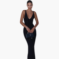 Maxi Robe de Soirée en Maille avec Dos Ouvert pour Femmes