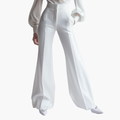Pantalon Large Taille Haute avec Poches Latérales pour Femmes