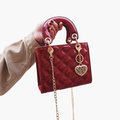 Effet Matelassé Sac Bandoulière Mini avec Fermeture Magnétique pour Femme