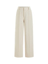 Pantalon large taille haute avec plis avant pour Femmes