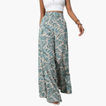 Pantalon palazzo fluide avec taille haute pour Femmes