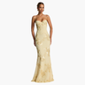 Robe longue style corset avec appliqués floraux pour Femmes